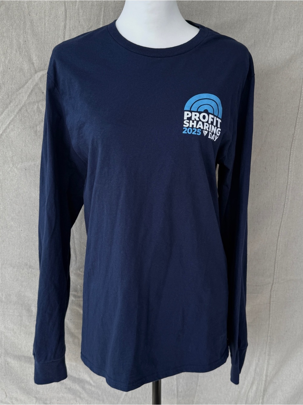 Delta Size M Profit Sharing 2025 Crew Long Sleeve T Shirt Navy Blue